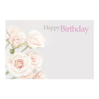 Happy Birthday - Pastel Pink Roses