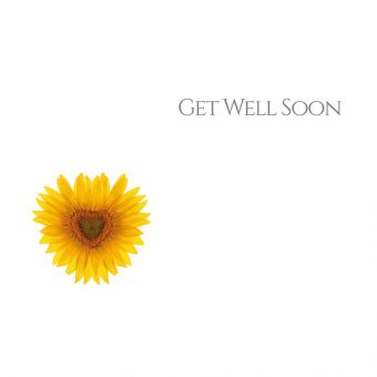 Get Well Soon - Yellow Heart Shaped Flower
