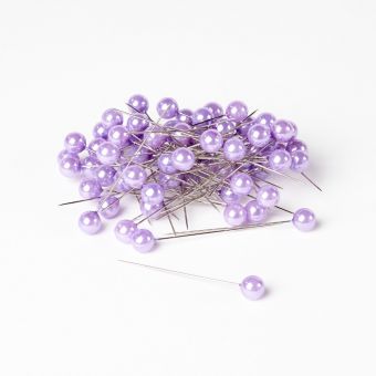Round Headed Pearl Pins - 65 x 10mm